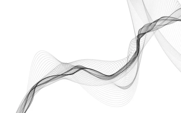 单色波纹背景在白色背景上的抽象背景 现代技术背景 — 图库照片