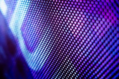 Yakın plan LED bulanık ekran. LED yumuşak odak arkaplanı. Tasarım için soyut arkaplan ideali.