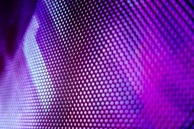 Yakın plan LED bulanık ekran. LED yumuşak odak arkaplanı. Tasarım için soyut arkaplan ideali.