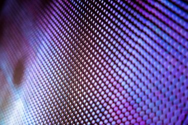 Yakın plan LED bulanık ekran. LED yumuşak odak arkaplanı. Tasarım için soyut arkaplan ideali.