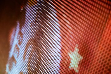 Yakın plan LED bulanık ekran. LED yumuşak odak arkaplanı. Tasarım için soyut arkaplan ideali.