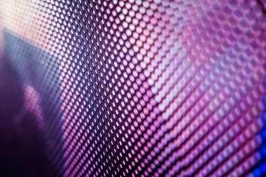 Yakın plan LED bulanık ekran. LED yumuşak odak arkaplanı. Tasarım için soyut arkaplan ideali.