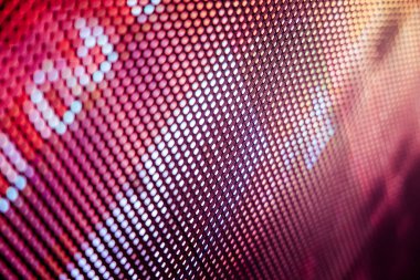 Yakın plan LED bulanık ekran. LED yumuşak odak arkaplanı. Tasarım için soyut arkaplan ideali.