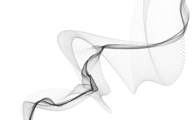 Beyaz zemin üzerinde tek renkli dalga çizgileri olan soyut bir arkaplan. Modern teknoloji arka planı.