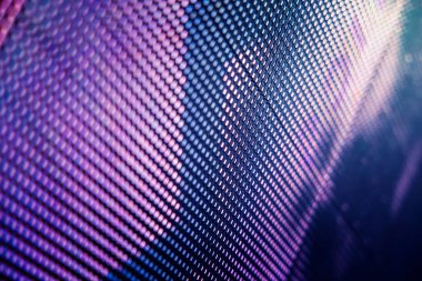 Yakın plan LED bulanık ekran. LED yumuşak odak arkaplanı. Tasarım için soyut arkaplan ideali.