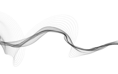 Beyaz zemin üzerinde tek renkli dalga çizgileri olan soyut bir arkaplan. Modern teknoloji arka planı.