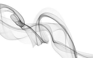 Beyaz zemin üzerinde tek renkli dalga çizgileri olan soyut bir arkaplan. Modern teknoloji arka planı.