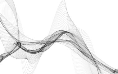 Beyaz zemin üzerinde tek renkli dalga çizgileri olan soyut bir arkaplan. Modern teknoloji arka planı.