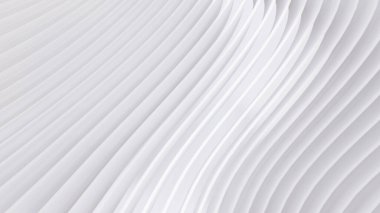 Soyut Eğri Şekiller. Beyaz Dairesel Arkaplan. Soyut arkaplan. 3d illüstrasyon