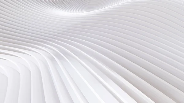 Soyut Eğri Şekiller. Beyaz Dairesel Arkaplan. Soyut arkaplan. 3d illüstrasyon