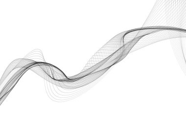 Beyaz zemin üzerinde tek renkli dalga çizgileri olan soyut bir arkaplan. Modern teknoloji arka planı.