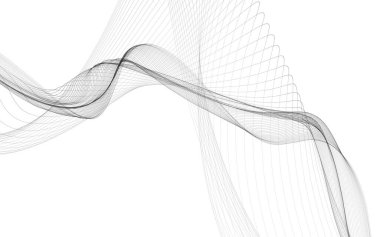 Beyaz zemin üzerinde tek renkli dalga çizgileri olan soyut bir arkaplan. Modern teknoloji arka planı.