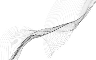 Beyaz zemin üzerinde tek renkli dalga çizgileri olan soyut bir arkaplan. Modern teknoloji arka planı.