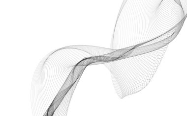 Beyaz zemin üzerinde tek renkli dalga çizgileri olan soyut bir arkaplan. Modern teknoloji arka planı.