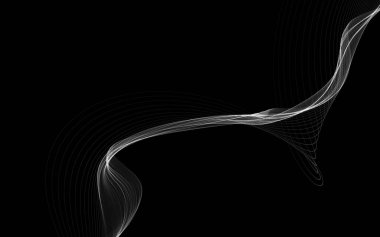 Parlayan soyut dalgalar ve soyut arkaplan ile koyu soyut arkaplan