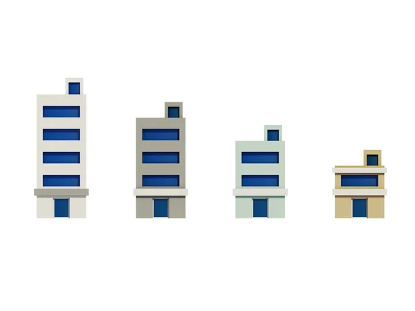 Reeks van de render-gebouwen, uitbreiding van de serie — Stockfoto