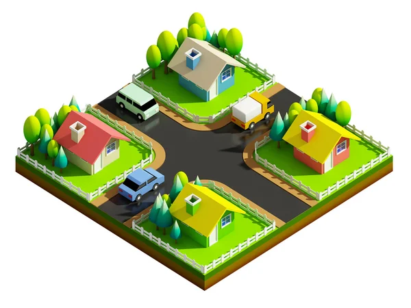 Green earth concept in isometric view — Stock Photo, Image