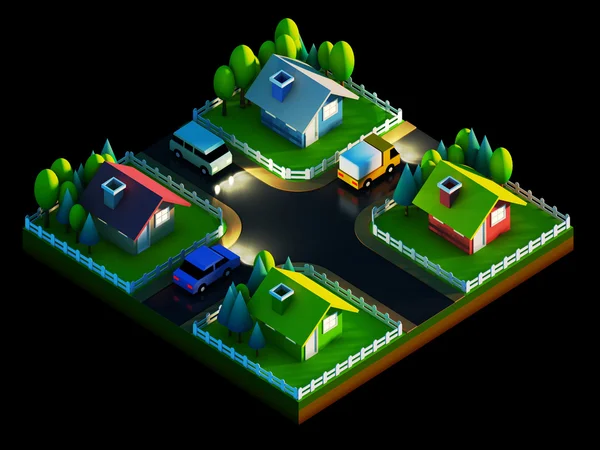 Green earth concept in isometric view — Stock Photo, Image