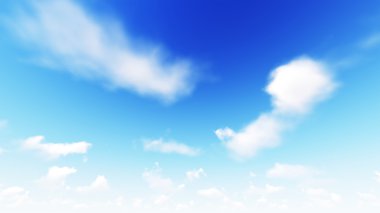 Gün boyunca güzel açık gökyüzü, bulutlar iyidir.