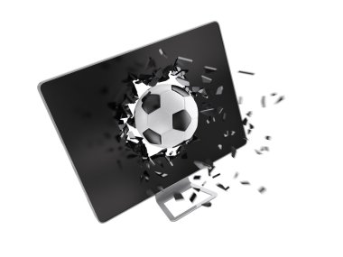 Futbol yok bilgisayar ekranı.