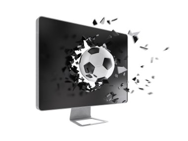 Futbol yok bilgisayar ekranı.