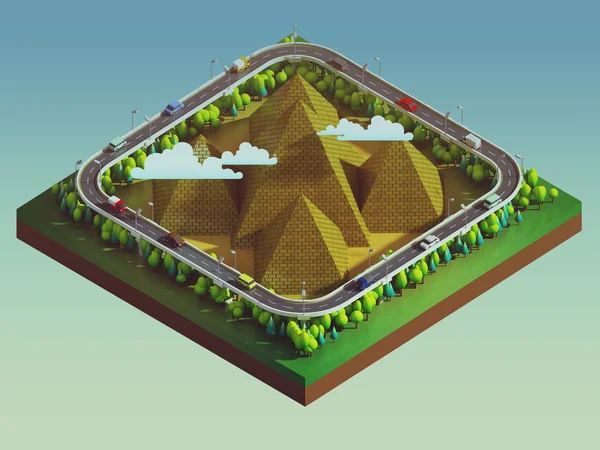 Green earth concept in isometric view — Stock Photo, Image