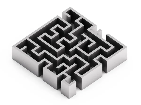 Abstraktní labyrint na bílém pozadí — Stock fotografie