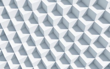 küpleri ile 3D tek renkli arka plan.