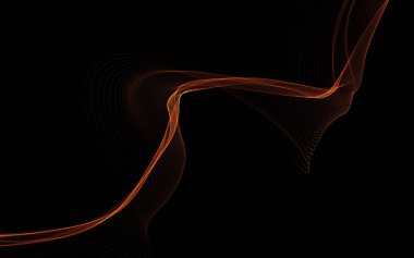 Parlayan soyut dalgalar ve soyut arkaplan ile koyu soyut arkaplan