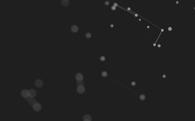 3d soyut arkaplan. Çokgen şekilli molekül teknolojisi, noktaları ve çizgileri birleştiriyor. Bağlantı yapısı. Büyük veri görselleştirmesi. 3d arkaplan. 