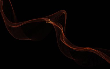 Parlayan soyut dalgalar ve soyut arkaplan ile koyu soyut arkaplan