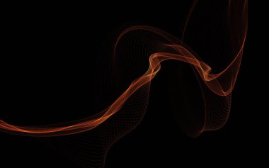 Parlayan soyut dalgalar ve soyut arkaplan ile koyu soyut arkaplan