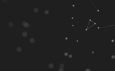 3d soyut arkaplan. Çokgen şekilli molekül teknolojisi, noktaları ve çizgileri birleştiriyor. Bağlantı yapısı. Büyük veri görselleştirmesi. 3d arkaplan. 