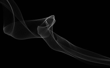 Parlayan soyut dalgalar ve soyut arkaplan ile koyu soyut arkaplan