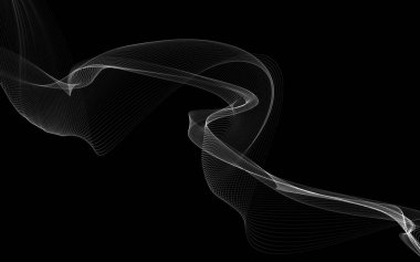 Parlayan soyut dalgalar ve soyut arkaplan ile koyu soyut arkaplan