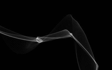 Parlayan soyut dalgalar ve soyut arkaplan ile koyu soyut arkaplan