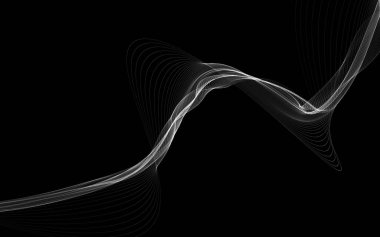 Parlayan soyut dalgalar ve soyut arkaplan ile koyu soyut arkaplan