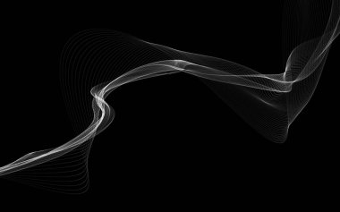 Parlayan soyut dalgalar ve soyut arkaplan ile koyu soyut arkaplan