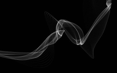 Parlayan soyut dalgalar ve soyut arkaplan ile koyu soyut arkaplan