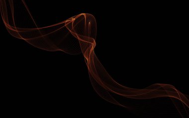 Parlayan soyut dalgalar ve soyut arkaplan ile koyu soyut arkaplan