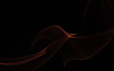 Parlayan soyut dalgalar ve soyut arkaplan ile koyu soyut arkaplan