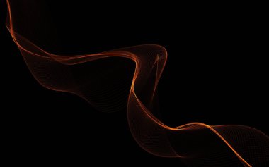 Parlayan soyut dalgalar ve soyut arkaplan ile koyu soyut arkaplan