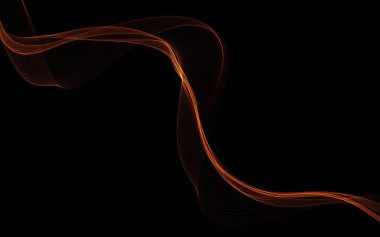 Parlayan soyut dalgalar ve soyut arkaplan ile koyu soyut arkaplan