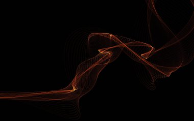 Parlayan soyut dalgalar ve soyut arkaplan ile koyu soyut arkaplan