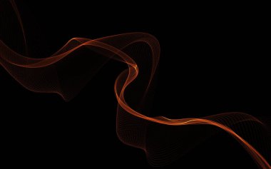 Parlayan soyut dalgalar ve soyut arkaplan ile koyu soyut arkaplan