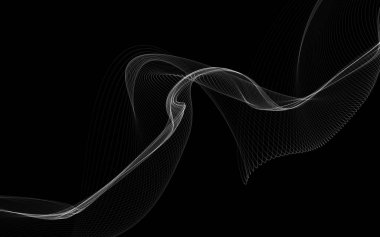 Parlayan soyut dalgalar ve soyut arkaplan ile koyu soyut arkaplan