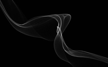 Parlayan soyut dalgalar ve soyut arkaplan ile koyu soyut arkaplan