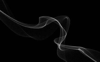 Parlayan soyut dalgalar ve soyut arkaplan ile koyu soyut arkaplan