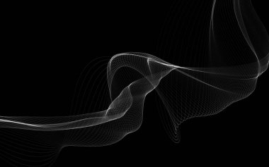 Parlayan soyut dalgalar ve soyut arkaplan ile koyu soyut arkaplan