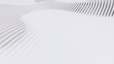 Soyut Eğri Şekiller. Beyaz Dairesel Arkaplan. Soyut arkaplan. 3d illüstrasyon